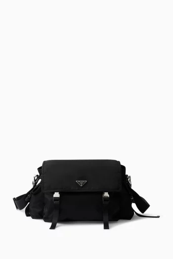 Explore Bag in Re-Nylon and leather