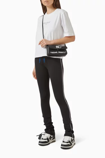 تي شيرت ستيتمنت بقصة مربعة قطن