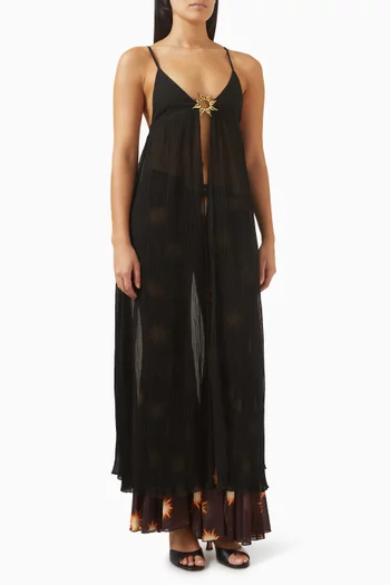 فستان فلوي بنقشة شموس