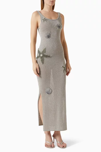 فستان روزيل مزين بتطريزات