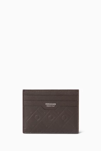 Monogram Card Holder in Calfskin