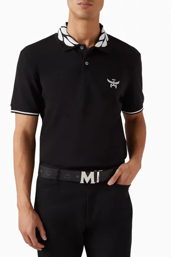 حزام كلاوس بإبزيم حرف M قنب بنقشة فيزيتوس