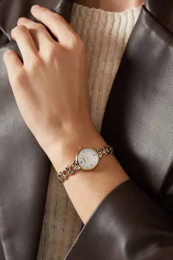 ساعة ايريس كوارتز ستانلس ستيل، 22 مم