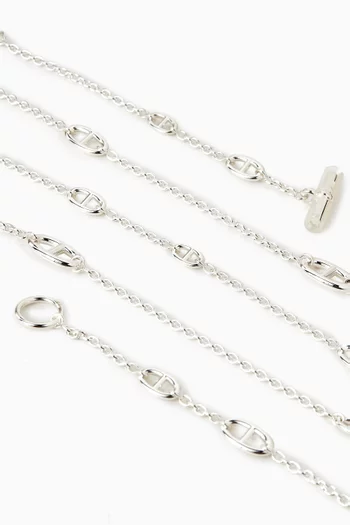 Unused Farandole Long Necklace in Sterling Silver