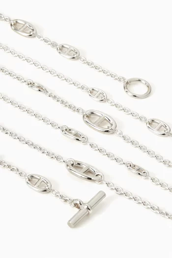 Unused Farandole Long Necklace in Sterling Silver