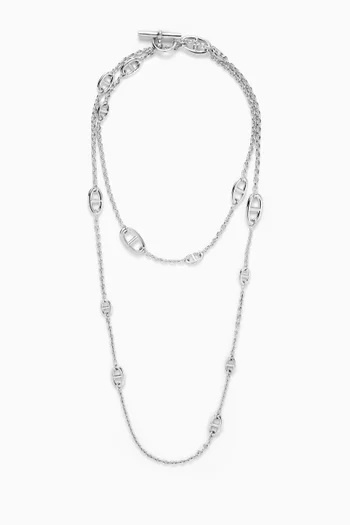 Unused Farandole Long Necklace in Sterling Silver