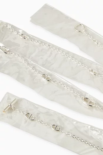 Unused Farandole Long Necklace in Sterling Silver