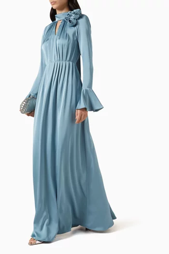 فستان افا بزهرة بارزة