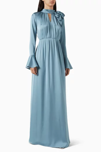 فستان افا بزهرة بارزة