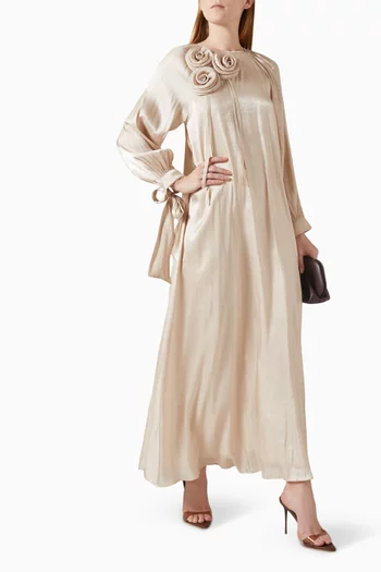 فستان كيارا بزهور بارزة