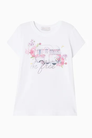 Graphic Print T-shirt in Cotton