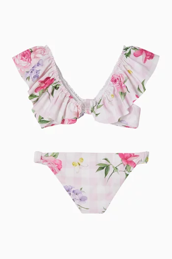 Floral Gingham Bikini