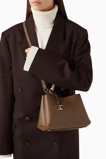 Micro Top-handle Bag in Leather