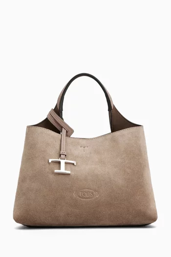 Micro Top-handle Bag in Suede