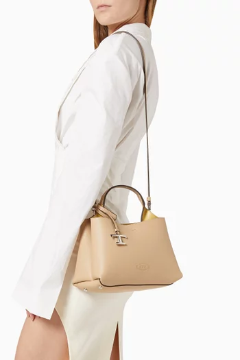 Micro Top-handle Bag in Leather