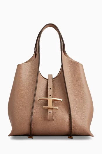 Mini T Timeless Shopping Bag in Leather