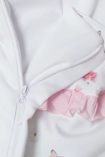 كيس نوم بنقشة زهور قطن