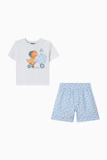Dinosaur Print T-Shirt & Shorts Set