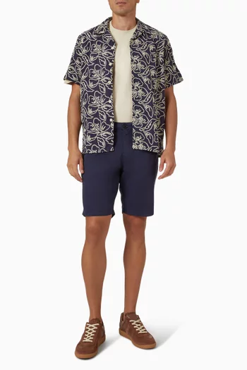 تي شيرت بشعار وجه يبتسم بارز الملمس قطن