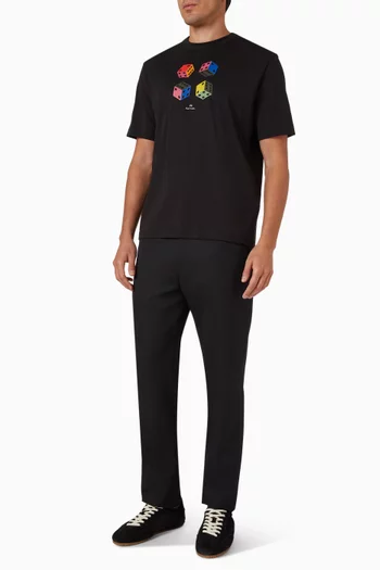 تي شيرت بقصة كاجوال دايس قطن