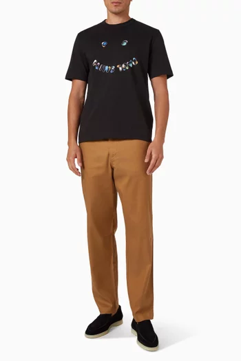 تي شيرت هابي بقصة كاجوال قطن