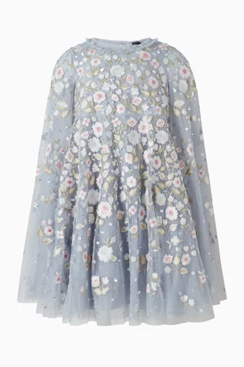 Real Blooms Cape Dress