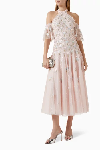 فستان باليرينا ديتسي بنقشة زهور الهندباء