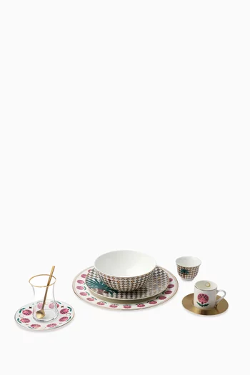 طقم فناجين إسبريسو وأطباق صحارى روز، 6 قطع