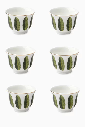 The Palm Chaffe Cups in Porcelain