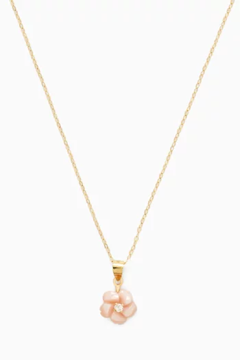 Floral Diamond Necklace in 18kt Gold