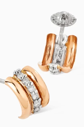 أقراط هاجي مرصعة بالماس ذهب عيار 18