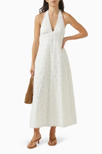 Salma Halter Dress in Cotton