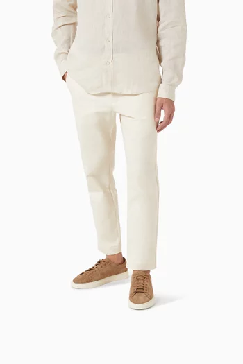 Embossed Logo Sneakers in Suede