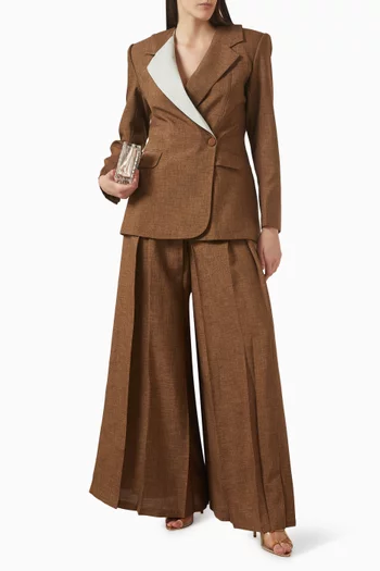 Pleated Wide-leg Pants