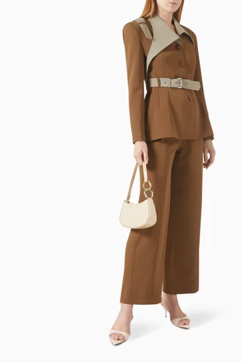 جاكيت بحزام تويل