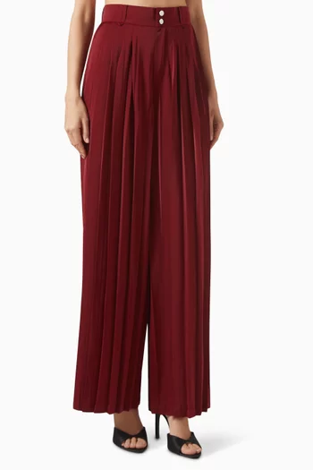 Pleated Wide-leg Pants