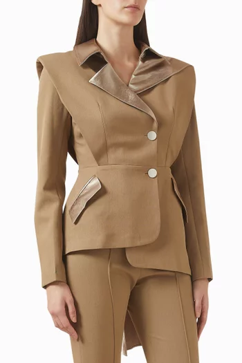 جاكيت بلا أكمام حرير وغابردين