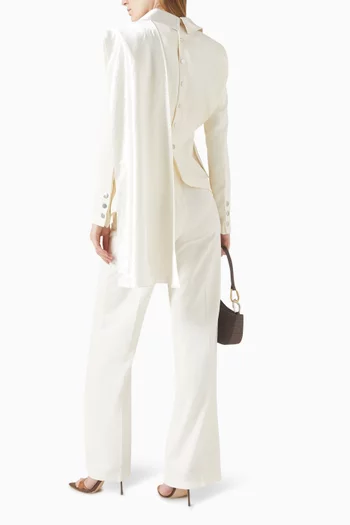 جاكيت بوشاح غابردين وحرير