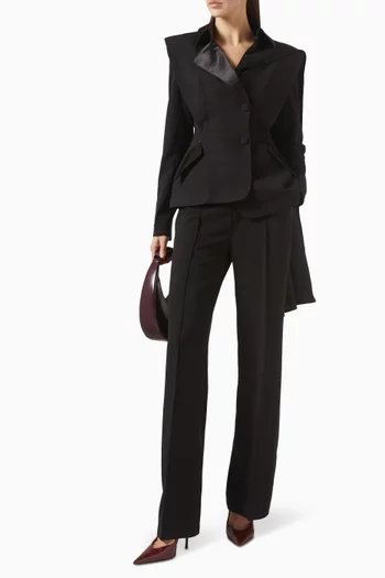 جاكيت بوشاح غابردين وحرير