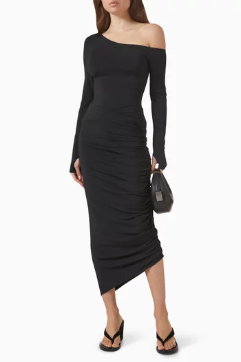 Sculpty One-shoulder Top in Knit Jersey