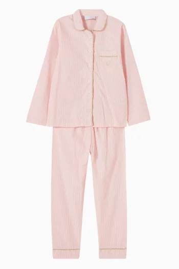 Logo Shirt & Pants Set in Cotton