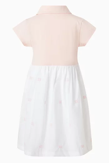 Logo-embroidered Dress in Cotton