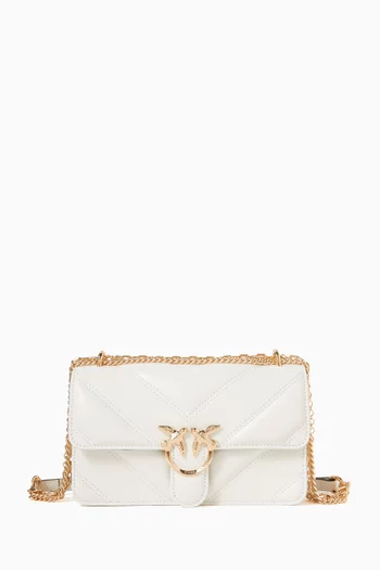 Mini Love One Tripla Crossbody Bag in Quilted Leather