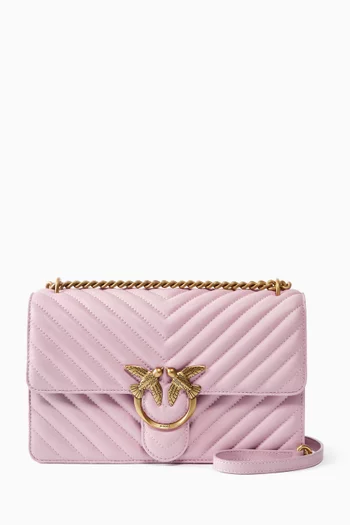 Mini Love Icon Crossbody Bag in Quilted Leather