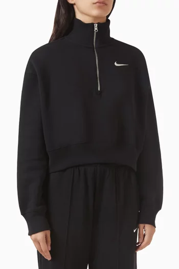 Phoenix Crop Sweatshirt in Fleece