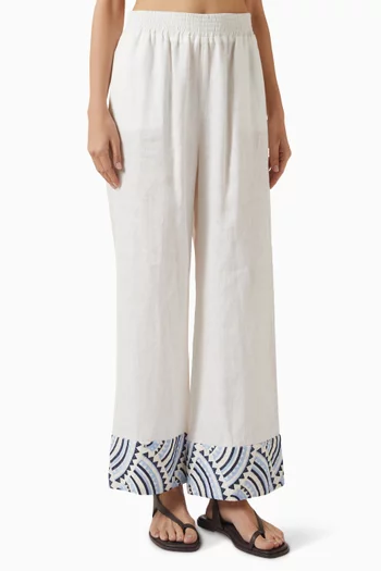 Drawstring Wide-leg Pants