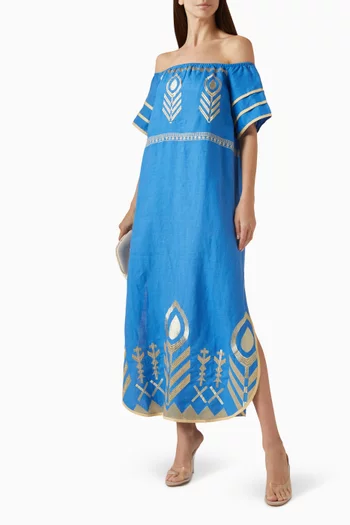 Embroidered Off-shoulder Dress