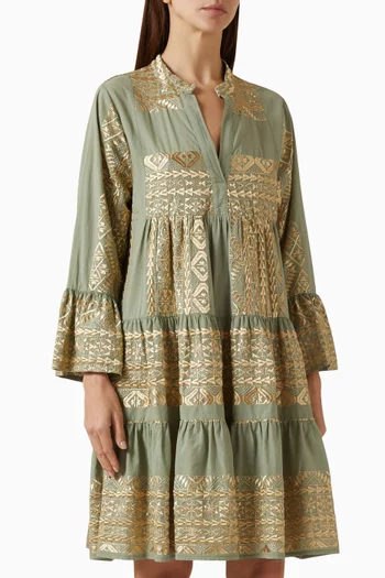 sachin and babi light blue dress Let me share these beautiful embroidered dresses I had the privilege to see  at the V&A Dundee. The embroidery is know as Tatreez, an embroidery with  ancient roots in the Arabic world main image 1