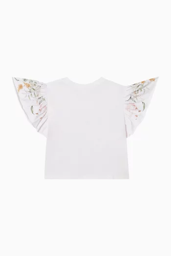 Floral T-shirt in Cotton