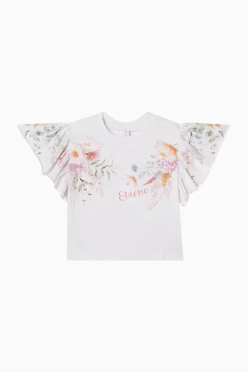 Floral T-shirt in Cotton